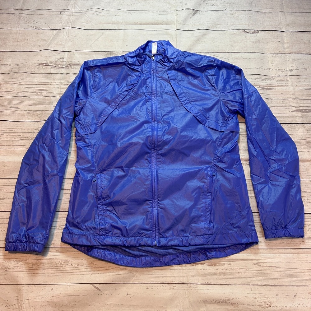 Gap Fit Windbreaker Purple Hooded Parka‎ Jacket Lightweight Women's Size Medium